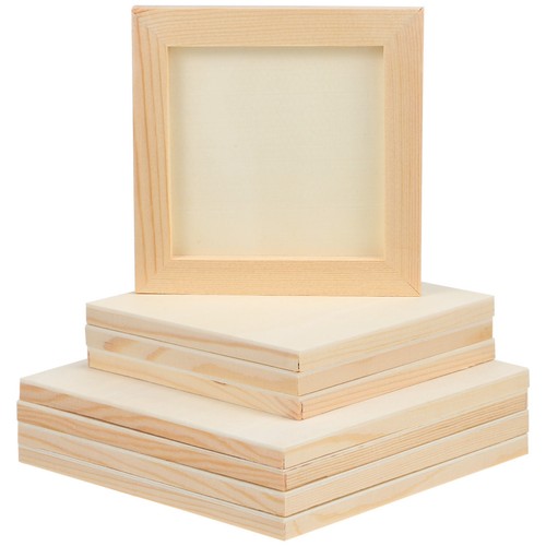 8pcs wooden craft frames - wooden,