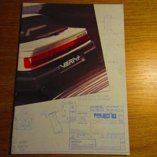 Peugeot talbot project 83 - talbot, '83